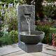 Serenity Cascade Bow Water Feature Led 71cm Ornement De Fontaine De Jardin Avec Patio Nouveau