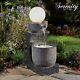 Serenity Cascading Bowl Water Feature Globe Light 78cm Fontaine De Jardin Ornement