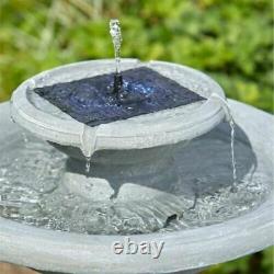 Smart Solar Powered Chatsworth Fontaine Jardin Caractéristique De L'eau Bain D'oiseaux Cascading