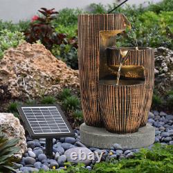 Solar Fairy Fontaine D'eau Caractéristique Dans, Jardin Extérieur Statues Avec Lumières Led Décor