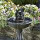 Solar Power Outdoor Child Tipping Pail Water Fontaine Caractéristiques Jardin Bain D'oiseaux