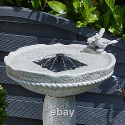 Solar Power Outdoor Feathered Friends Fontaine D'eau Caractéristiques Jardin Bain D'oiseaux