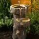 Solar Power Outdoor Tree Tried Trunk Water Fontaine Caractéristiques Jardin Bain D'oiseaux