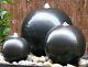 Sphere Water Feature Fontaine & Led Lights Triple Céramique Intérieure Ambiente Noir