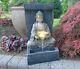 Statue De Bouddha De Jardin Avec Fontaine D'eau Et Lumière Led Kelkay Tranquillité