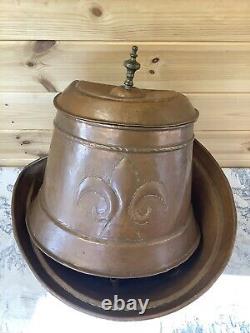 Vintage Français Copper Lavabo Water Tank Bowl Basin Sink Garden Fountain