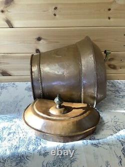 Vintage Français Copper Lavabo Water Tank Bowl Basin Sink Garden Fountain